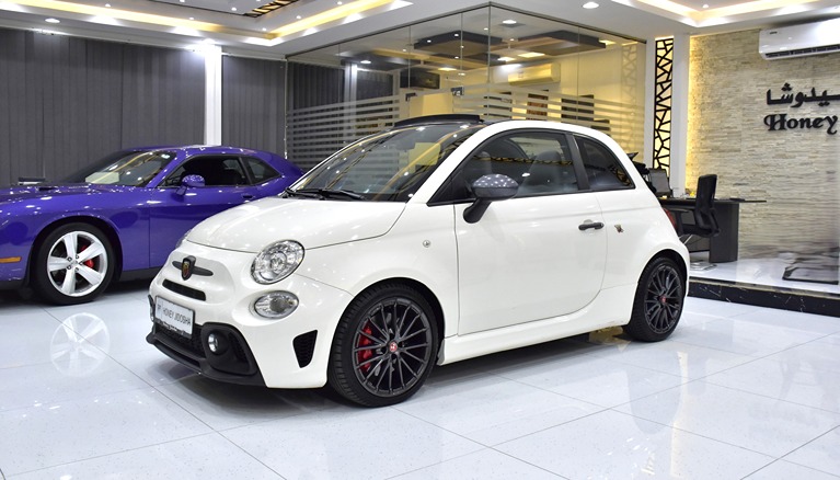 Abarth 595 Convertible Competizione ( 2022 Model ) in White Color GCC Specs